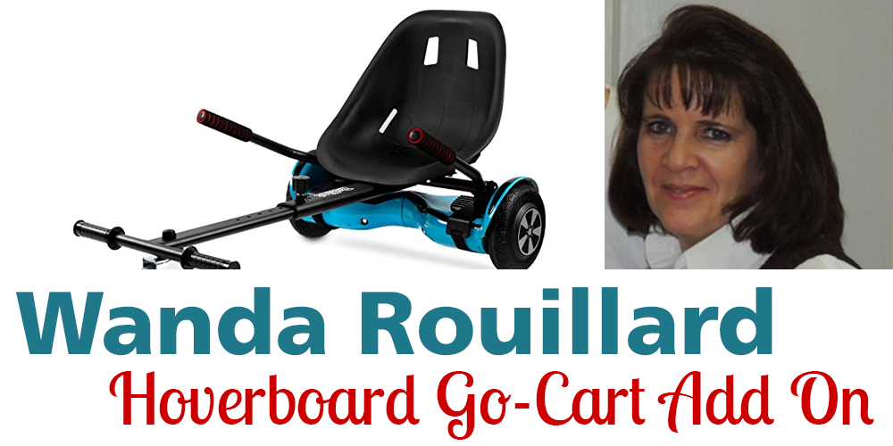 wanda rouillard hoverboard go-cart attachment